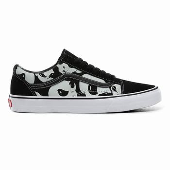 Damske Tenisky Vans Alien Ghosts Old Skool Čierne/Biele VA13NXBPM